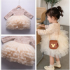 Long Sleeves Lace Ruffle Skirt Baby Girl Fashion Dress