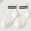 Chaussettes en coton à rayures blanches pour enfants