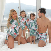 Summer Mother Father Kids Matching Swimwear