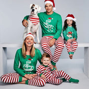 Family Matching Pajamas Set At Christmas