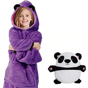 2 in 1 Soft Panda Huggle Toy and Warm Hoodie