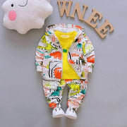 Neon Color Dino Track Suit 3 Pcs Set