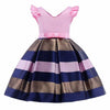 Striped Ribbon Elegant Girl Dress