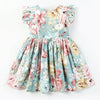 Teal Floral Simple Dress